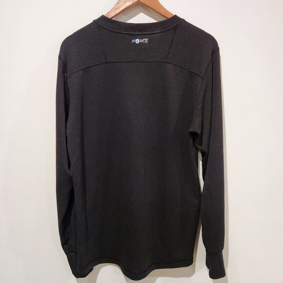 Carharrt Mens Black Baseforce Cold Weather Crewneck Top Size Large Workwear - Picture 4 of 12